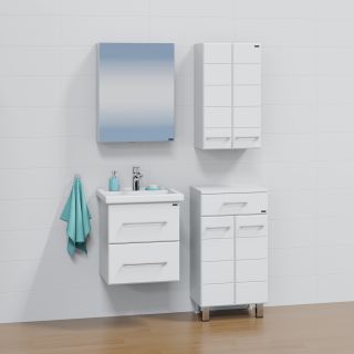 Подвесная тумба под раковину Санта Омега 207035 50 см белый